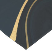 Chemin De Table Court Conception de peinture Liquide Retro Blue Gold Swi (Coin)