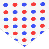 Chemin De Table Court Conception de points polka blancs rouges bleus (Coin)
