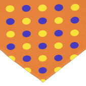 Chemin De Table Court Conception de points polka bleus jaunes orange (Coin)