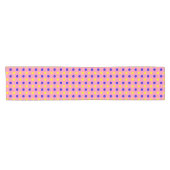 Chemin De Table Court Conception de points polka rose bleu jaune  (Horizontal)