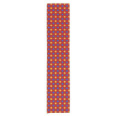 Chemin De Table Court Conception de points polka rouges bleus jaunes (Devant)