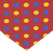 Chemin De Table Court Conception de points polka rouges bleus jaunes (Coin)