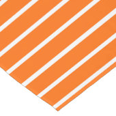 Chemin De Table Court Conception de rayures orange et blanc (Coin)