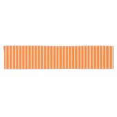 Chemin De Table Court Conception de rayures orange et blanc (Horizontal)