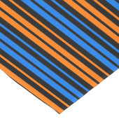 Chemin De Table Court Conception de rayures verticales bleu orange bleu (Coin)