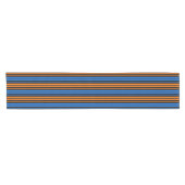 Chemin De Table Court Conception de rayures verticales bleu orange bleu (Horizontal)