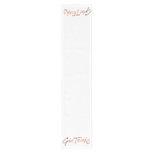 Chemin De Table Court Conception de script Thanksgiving Give Thanks (Devant)