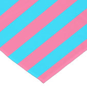 Chemin De Table Court Conception des rayures rose et bleu (Coin)