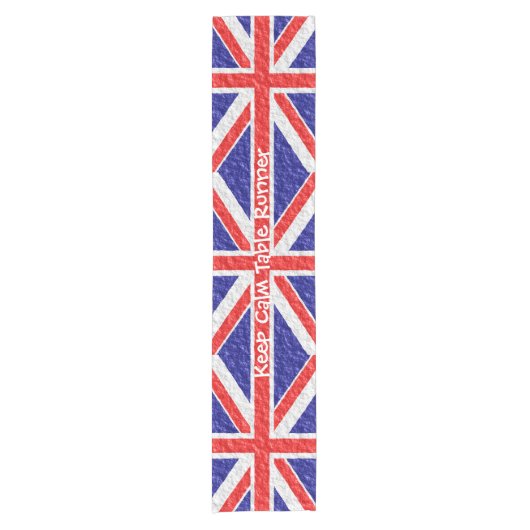 Chemin De Table Court Conception du drapeau Union Jack (Devant)