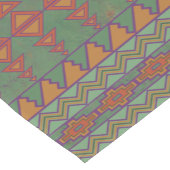 Chemin De Table Court Conception géométrique verte Sagebrush Sud-Ouest (Coin)