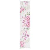 Chemin De Table Court Conception Moderne de Fleurs de Rose (Devant)