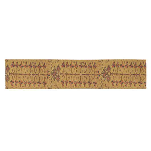 Chemin De Table Court Conception orientale de couverture - feuille (Horizontal)
