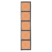 Chemin De Table Court conception orientale orange (Devant)