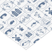 Chemin De Table Court Conception traditionnelle bleue néerlandaise (Coin)