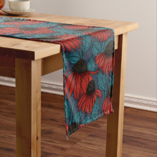 Chemin De Table Court Confleurs rouges