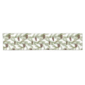 Chemin De Table Court Conifer, perruques et cônes (Horizontal)