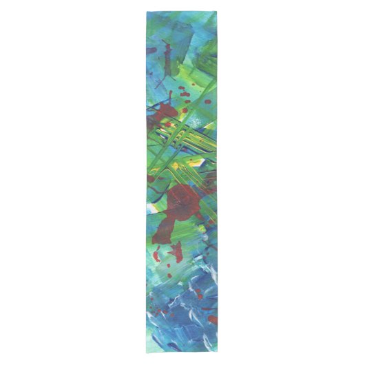 Chemin De Table Court Cool Moderne Abstrait Acrylique Art Table Runner (Devant)