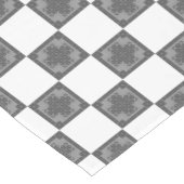 Chemin De Table Court Cool moderne Boho noir et blanc Motif Plaid (Coin)