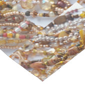 Chemin De Table Court Copie naturelle de perle de tons de la terre de (Coin)