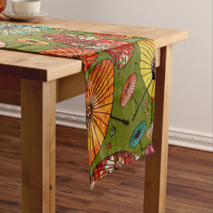 Chemin De Table Court Copie traditionnelle vintage de papier japonais