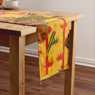 Chemin De Table Court Copie traditionnelle vintage de papier japonais
