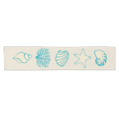 Chemin De Table Court Coquillages de plage Ocean Nautical Table Runner (Horizontal)