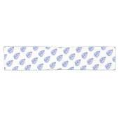 Chemin De Table Court Coquille d'huître d'aquarelle avec la perle (Horizontal)