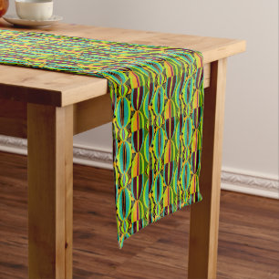 Chemin De Table Court Coquilles de Cowrie Géométriques Afrocentriques