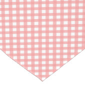 Chemin De Table Court Coral rose Pays Style En vichy Motif (Coin)