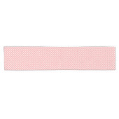 Chemin De Table Court Coral rose Pays Style En vichy Motif (Horizontal)
