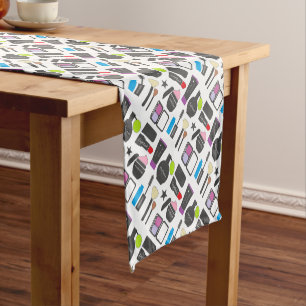 Chemin De Table Court Cosmétique de maquillage funky Motif de collage