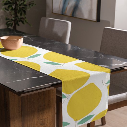 Chemin De Table Court Couleur Arrière - plan personnalisée à motif citro
