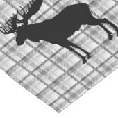 Chemin De Table Court Couleur de table Gris Plaid & Moose (Coin)