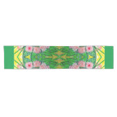 Chemin De Table Court Couleur de table Vert, Rose, Jaune (Horizontal)