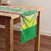 Chemin De Table Court Couleur de table Vert, Rose, Jaune (In Situ)