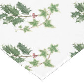 Chemin De Table Court Couleur pour aquarelle botanique de houx et de (Coin)