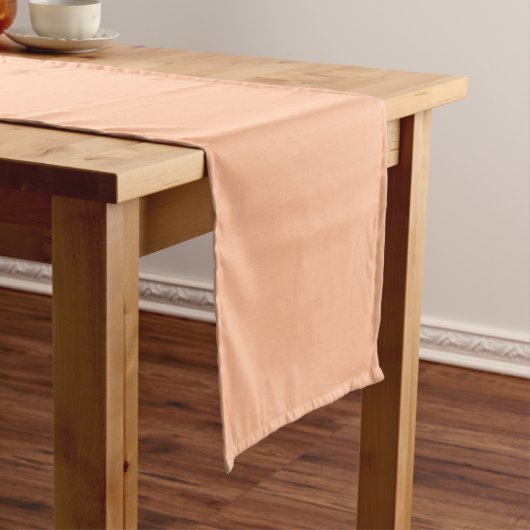 Chemin De Table Court Couleur solide Fuzz Peach (In Situ)