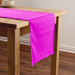 Chemin De Table Court Couleur solide Magenta brillante
