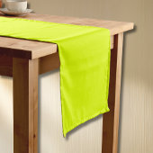 Chemin De Table Court Couleur Uni Néon Chartreuse | Couleur Tendance