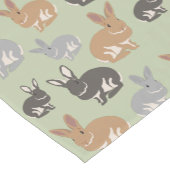 Chemin De Table Court Couleurs neutres du Motif de lapin mou (Coin)
