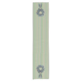 Chemin De Table Court Courbe avec ruban vert Grandes Simples (Devant)
