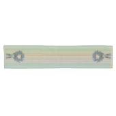 Chemin De Table Court Courbe avec ruban vert Grandes Simples (Horizontal)