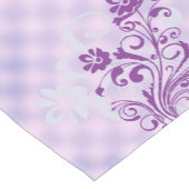 Chemin De Table Court Coureur de table À damiers fleurs violettes (Coin)