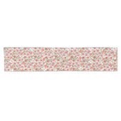 Chemin De Table Court Coureur de table blanche rose florale (Horizontal)