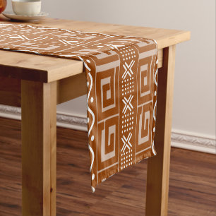 Chemin De Table Court Coureur de table Bogolan africain imprimé