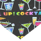 CHEMIN DE TABLE COURT COUREUR DE TABLE - COCKTAIL ! VERRES (Coin)