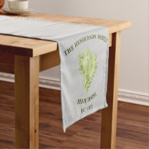 Coureur de table courte verte Conch Shell