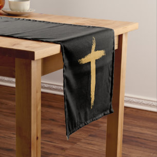 Chemin De Table Court Coureur de table croisée Gold Mercredi Cendres