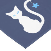 Chemin De Table Court Coureur de table de chat blanc (Coin)