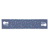 Chemin De Table Court Coureur de table de chat blanc (Horizontal)